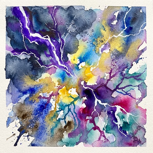 Free Electric Storm Energy Image - Watercolor, Abstract, Lightning ...