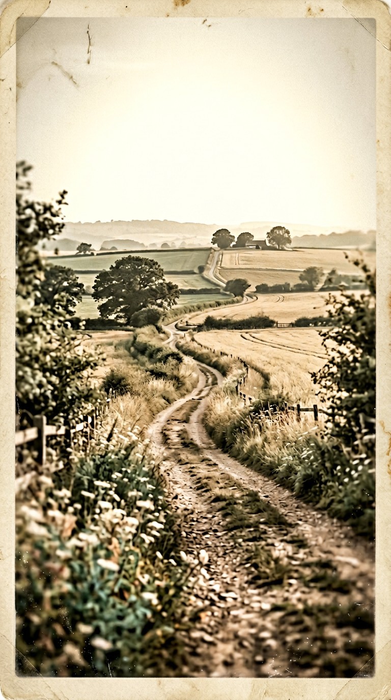 Free Winding Country Path Image - Vintage, Sepia, Countryside ...