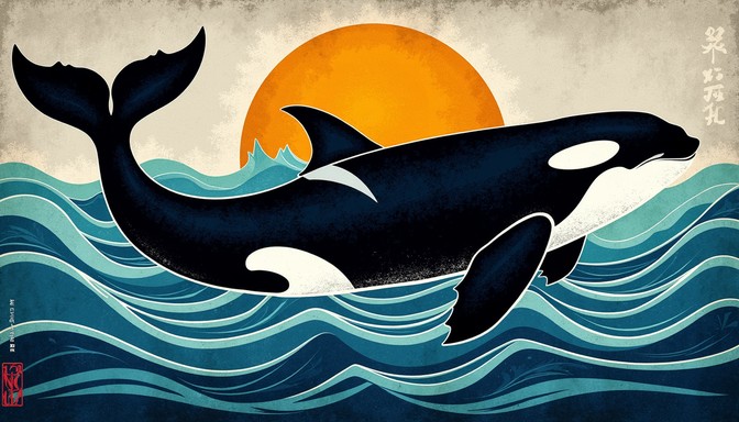 Free Majestic Orca Art Image | Download at StockCake