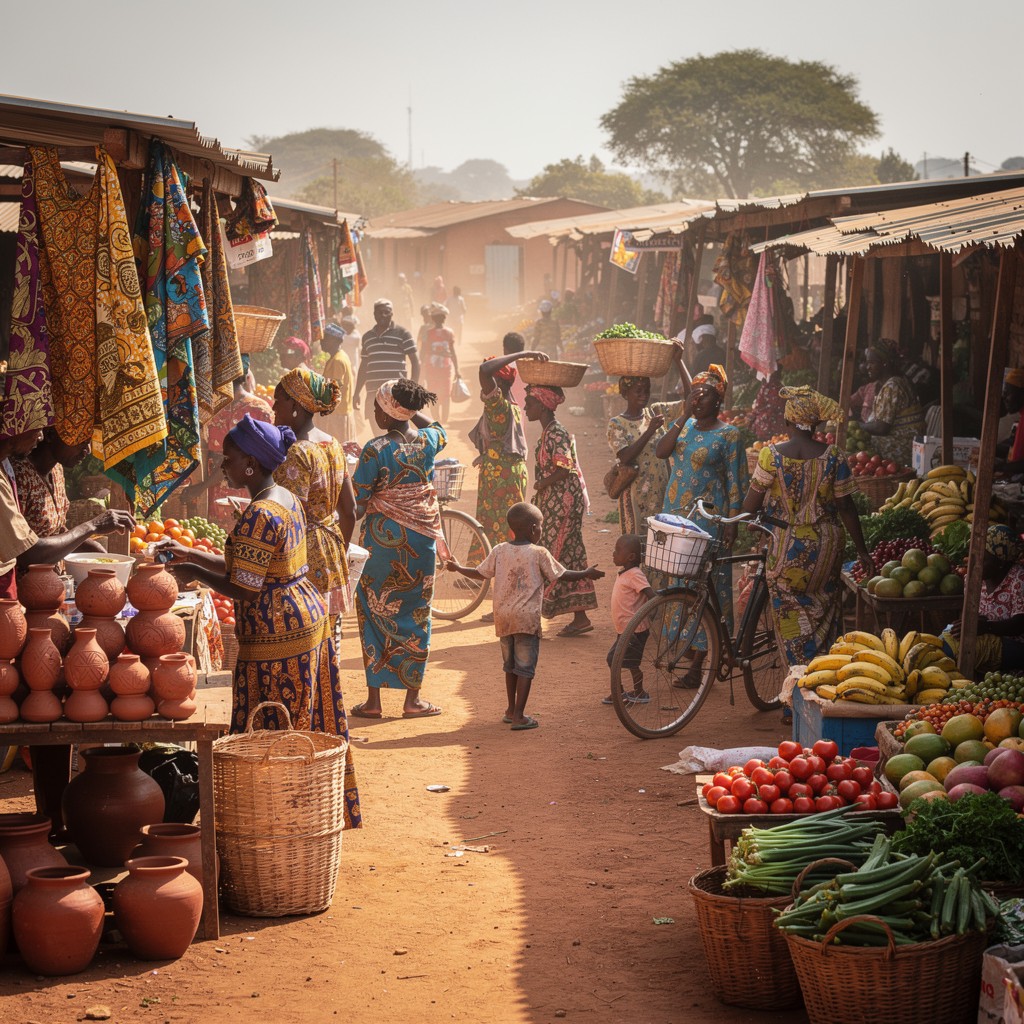 Free Vibrant Village Market Image - Market, African, Village | Download ...