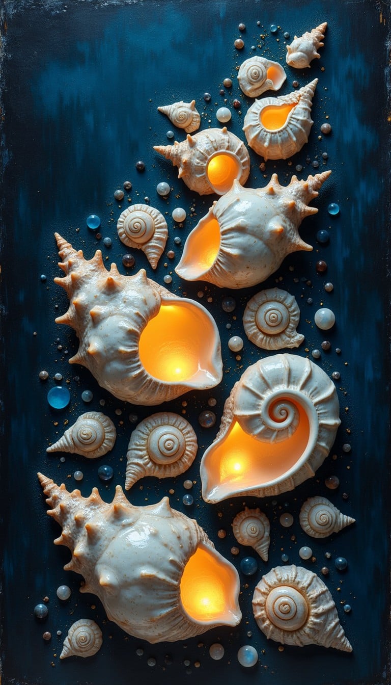 Free Luminous Spiral Shells Photo - Seashells, Nautilus, Conch ...