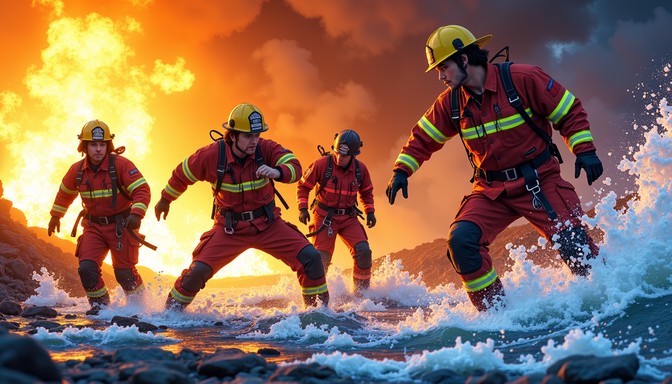 Free Heroes battling flames Photo - Firefighters, Rescue, Emergency ...