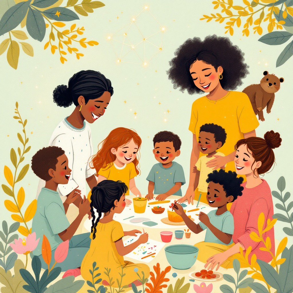 Creativity Family Vector Free Colorful Family Moment Image - Family, Diversity, Creativity ...