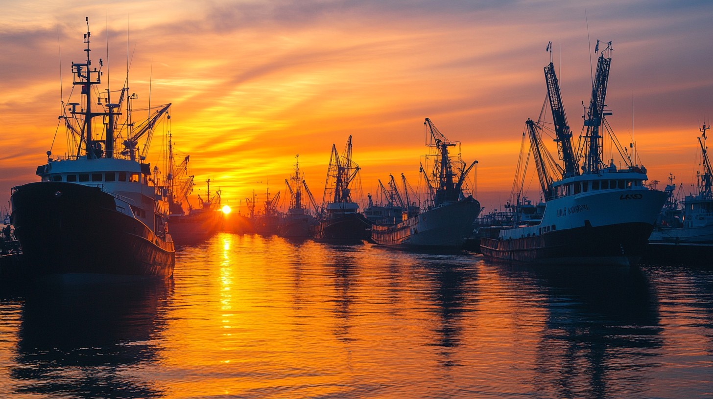 Free Sunset Harbor View Image - Sunset, Harbor, Vessels | Download at ...