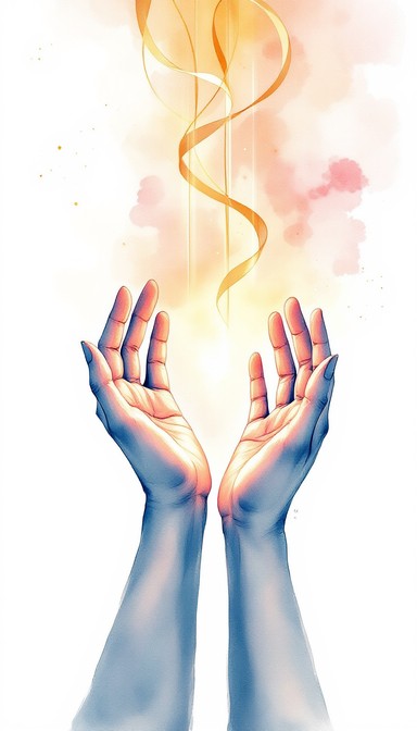 Free Light Between Hands Image - Watercolor, Hands, Light | Download at ...