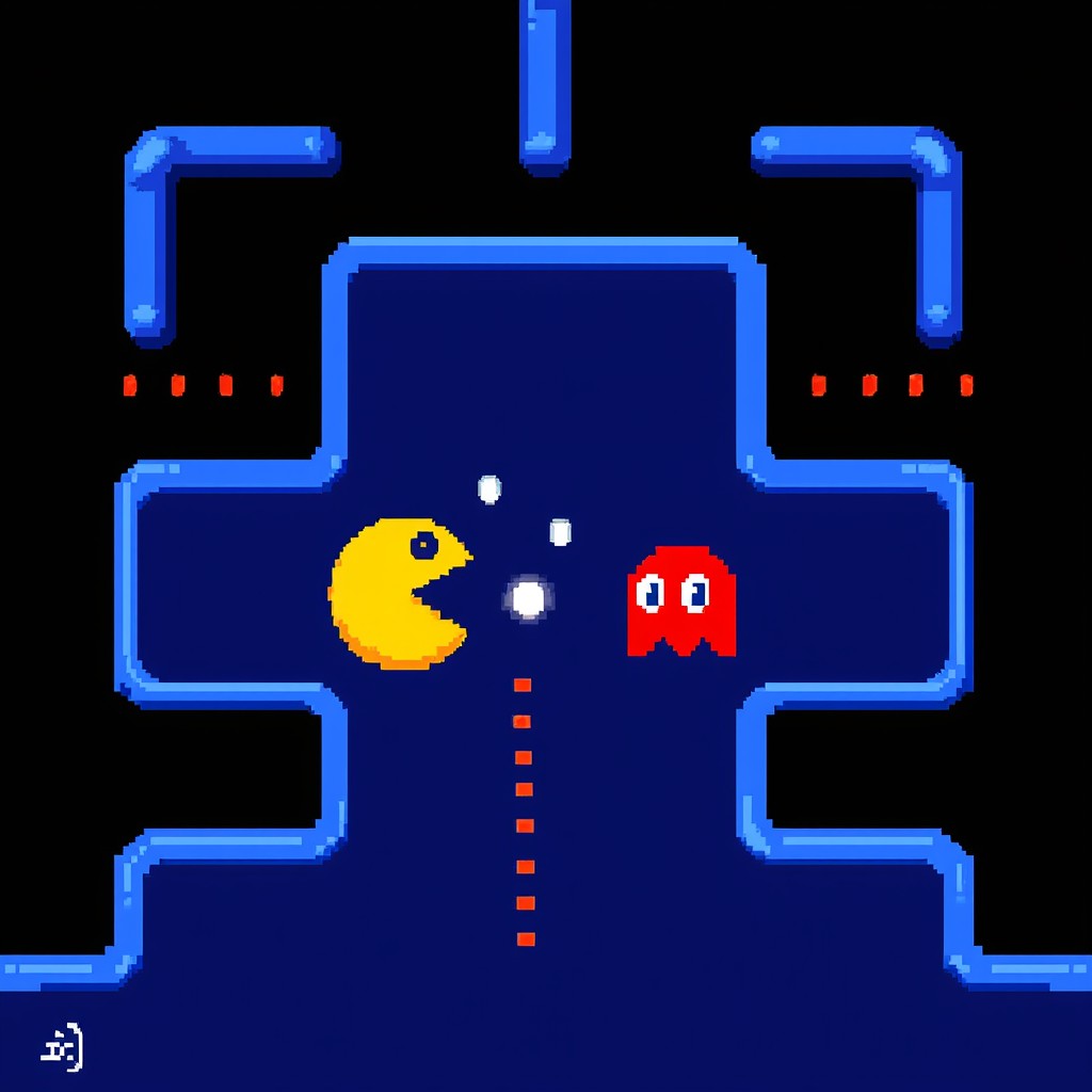 Free Pac-Man Meets Ghost Photo - Retro, Arcade, Gaming | Download at ...