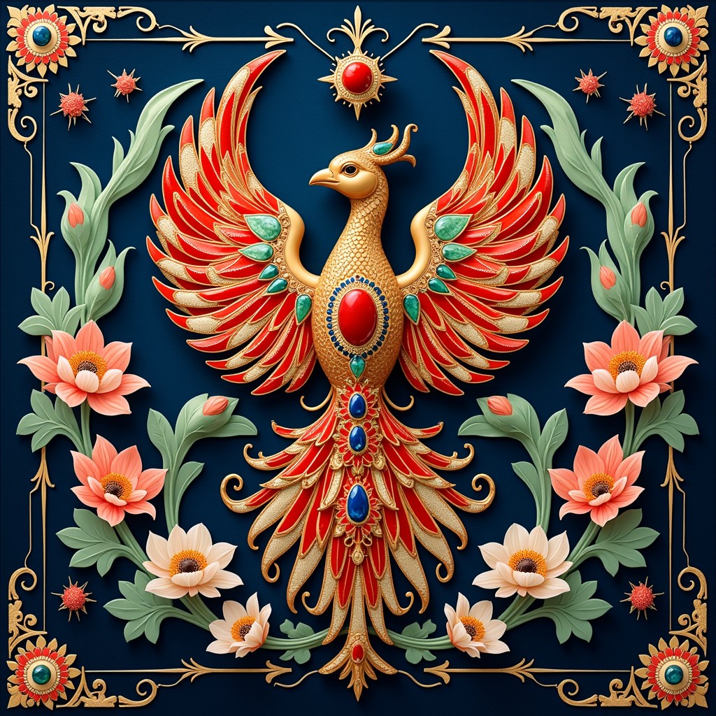 Free Jeweled Firebird Rising Image - Phoenix, Firebird, Mythical ...