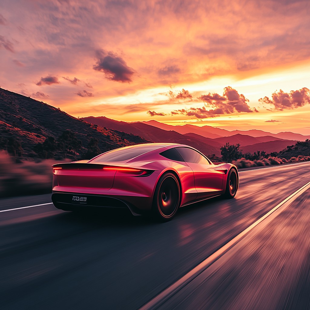 Free Speeding Red Car Image - Car, Sunset, Speed | Download at StockCake