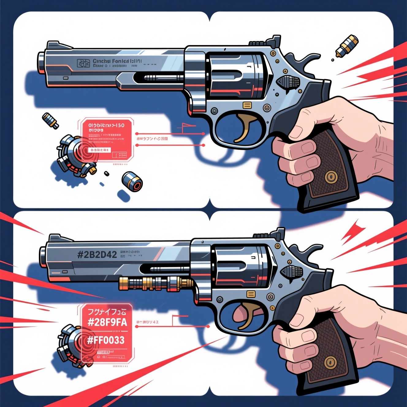 Free Dual Pistol Comparison Image - Pistols, Revolvers, Anime ...