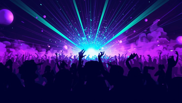 Scenes From Rave Free Electric Rave Energy Image - Rave, Dj, Crowd | Download at StockCake