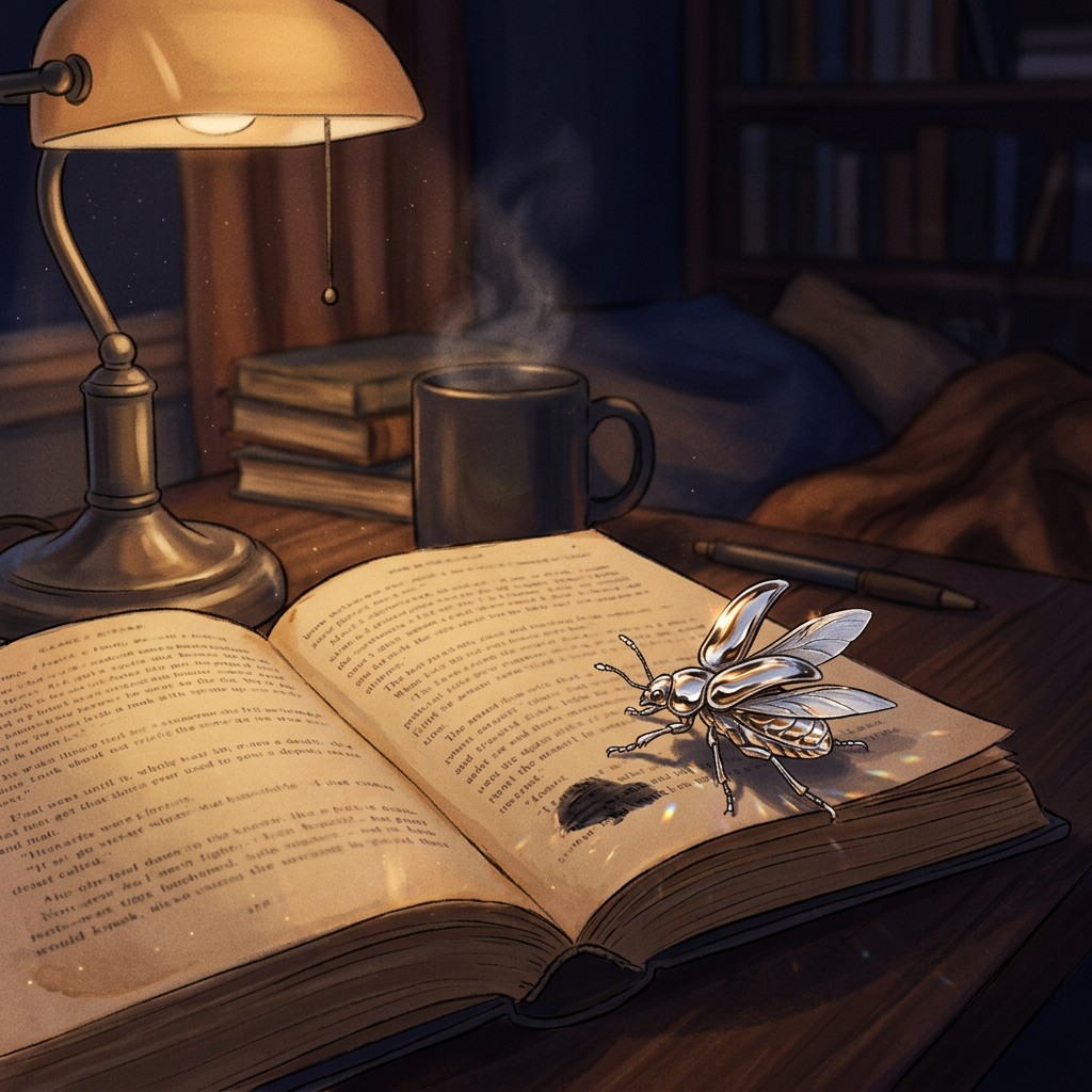 Free Midnight Reading Companion Image - Lofi, Reading, Beetle ...