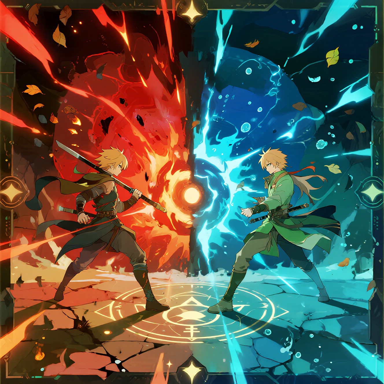 Free Elemental Powers Collide Image - Anime, Elements, Battle ...
