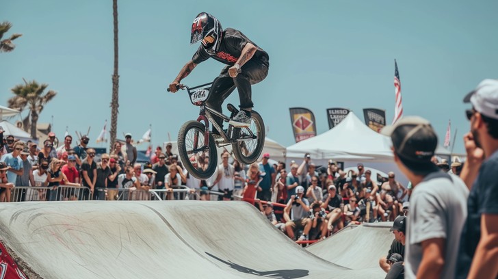 Free BMX Rider Soaring Image - Bmx, Stunt, Crowd | Download at StockCake