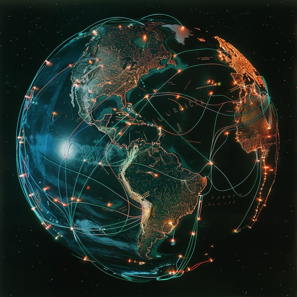 Global Connectivity Example Free Global Connectivity Map Image - Earth, Global, Network | Download ...