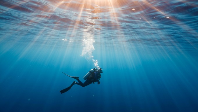 Free Deep Blue Solitude Photo - Underwater, Diving, Scuba | Download at ...
