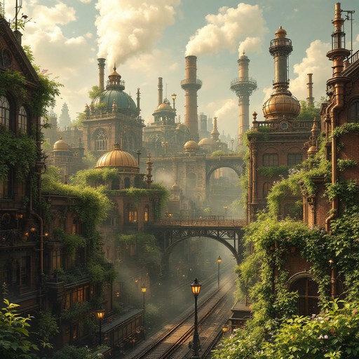 Free Forest Steampunk Metropolis Image - Steampunk, Forest, Cityscape ...