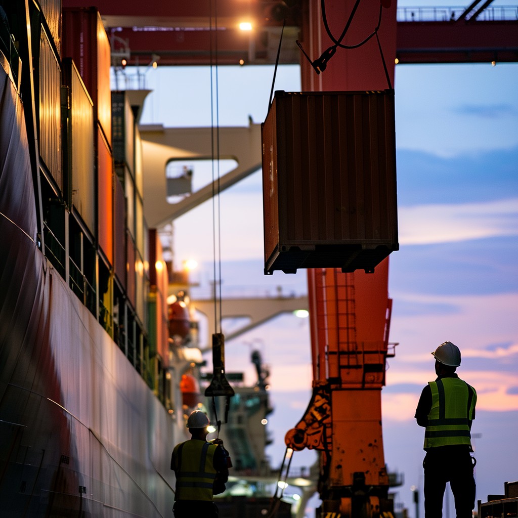 Free Harbor Loading Operations Image - Harbor, Worker, Container ...
