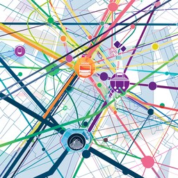 Free Colorful Network Map Image - Abstract, Colorful, Network ...