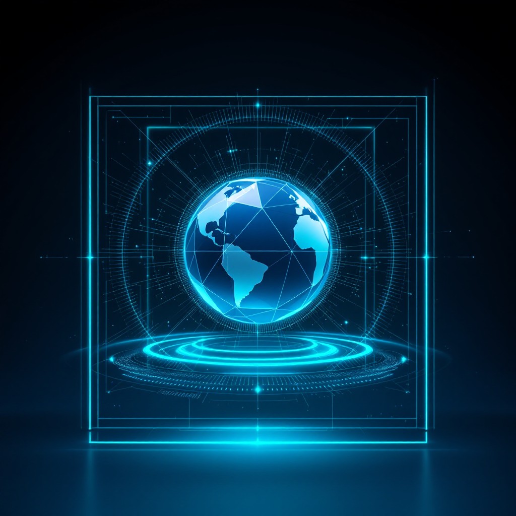 Free Global Tech Interface Image - Holographic, Digital, Globe ...