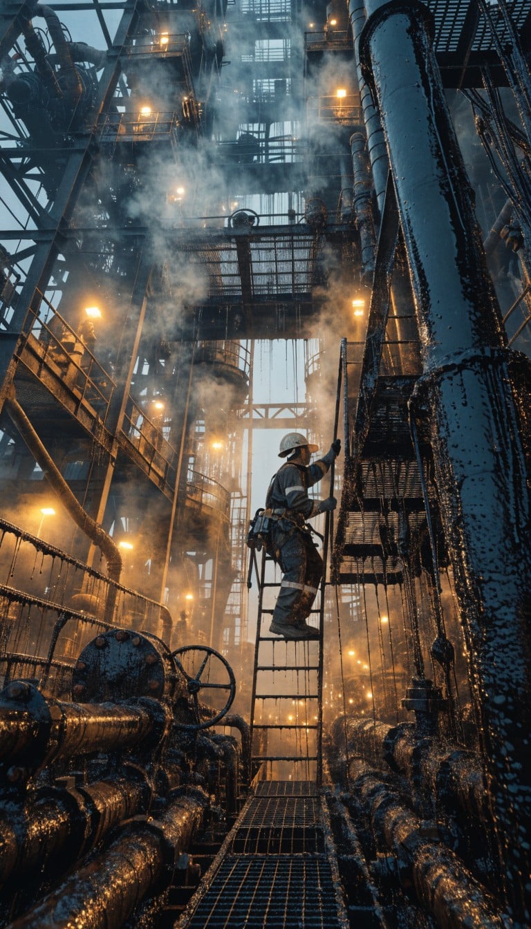 Free Oil Rig Ascent Image - Industrial, Worker, Oil | Download at StockCake