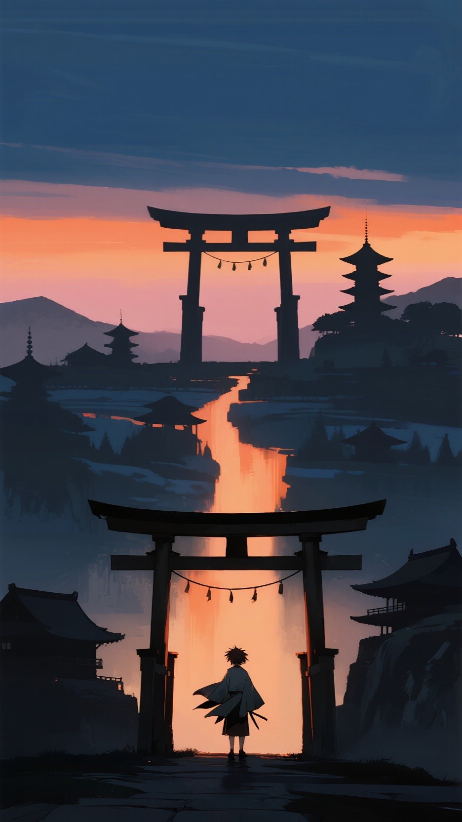 Free Torii Sunset Silhouette Image - Anime, Silhouette, Torii ...