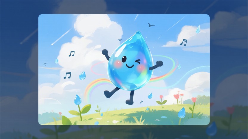 Funny Blue Ran Drop Free Happy Dancing Raindrop Image - Raindrop, Cheerful, Dancing ...