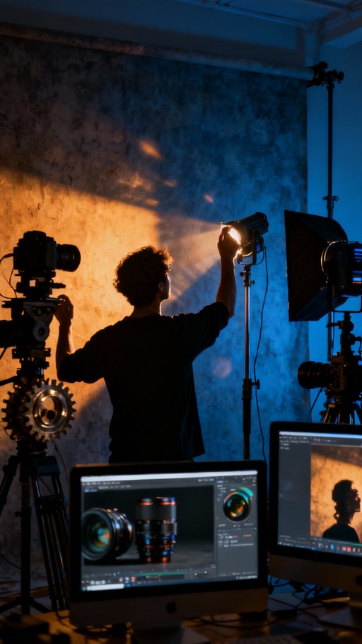Free Behind The Scenes Image - Cinematic, Spotlights, Silhouette ...