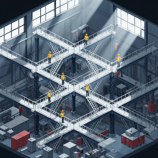 Isometric Production Railing Free Illuminated Industrial Geometry Image - Industrial, Geometric ...