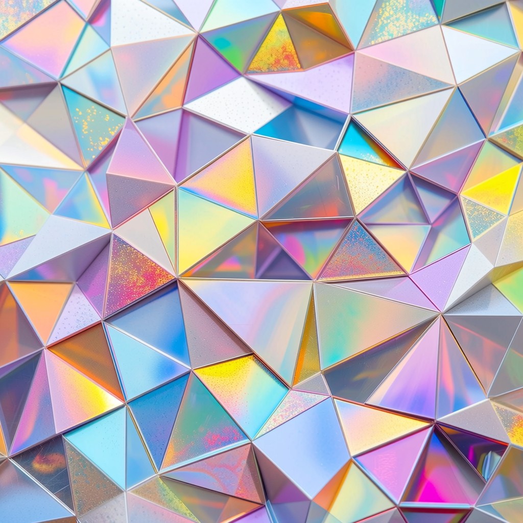 Triangle Prismatic Pattern Free Prismatic Crystal Pattern Image - Crystal, Holographic, Geometric ...