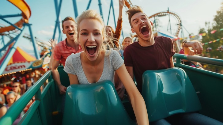 Exhilarating Rides Free Rollercoaster Thrill Ride Image - Amusement Park, Rollercoaster ...