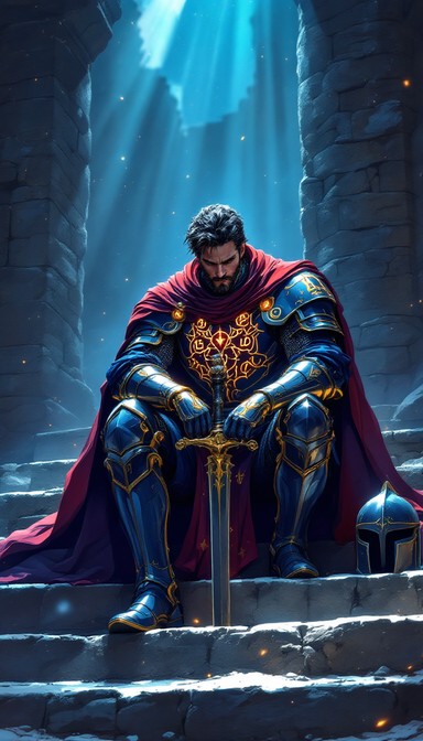 Free Noble Knight Contemplating Image - Knight, Warrior, Armor ...