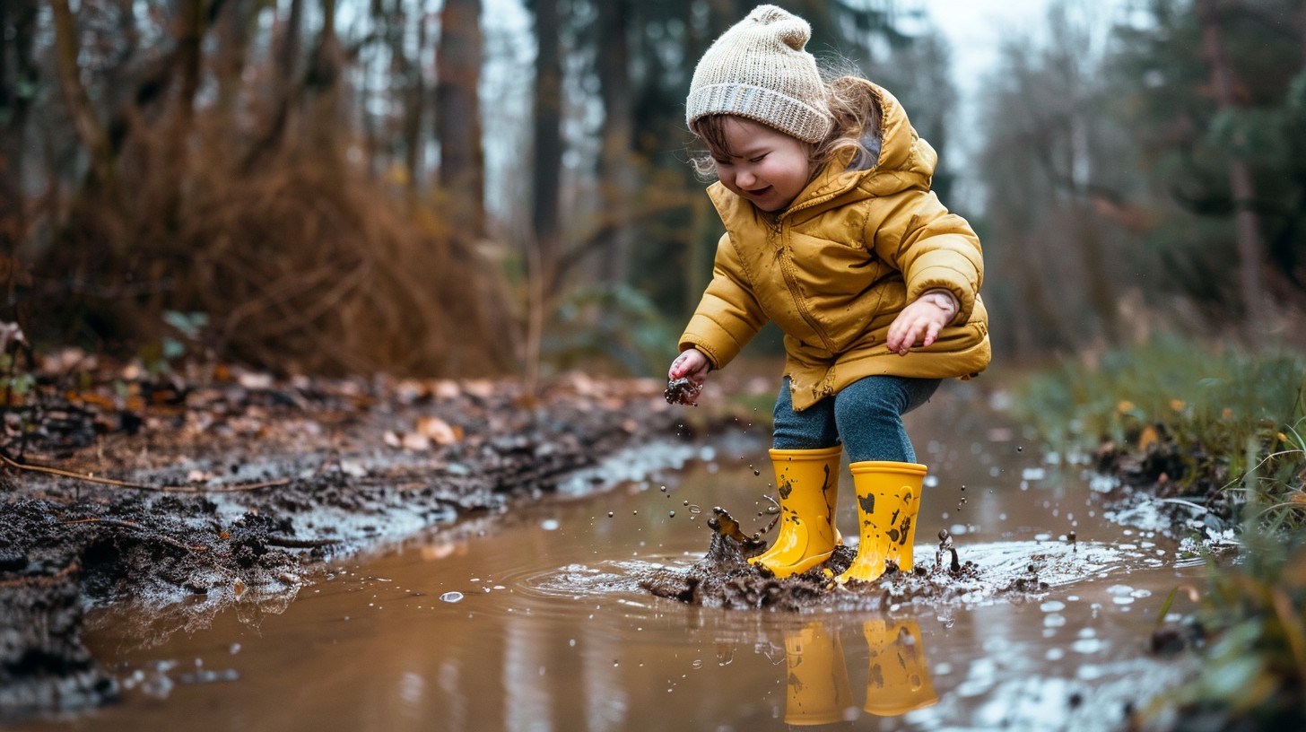 Download Puddle Splashing Fun Image - Child, Puddle, Splashing | StockCake