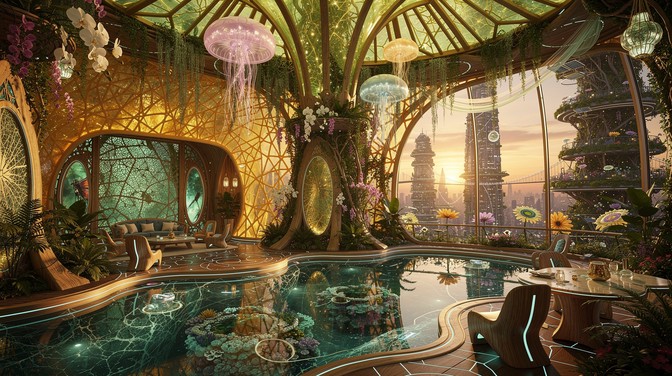 Free Living Tree Penthouse Image - Solarpunk, Penthouse, Futuristic ...
