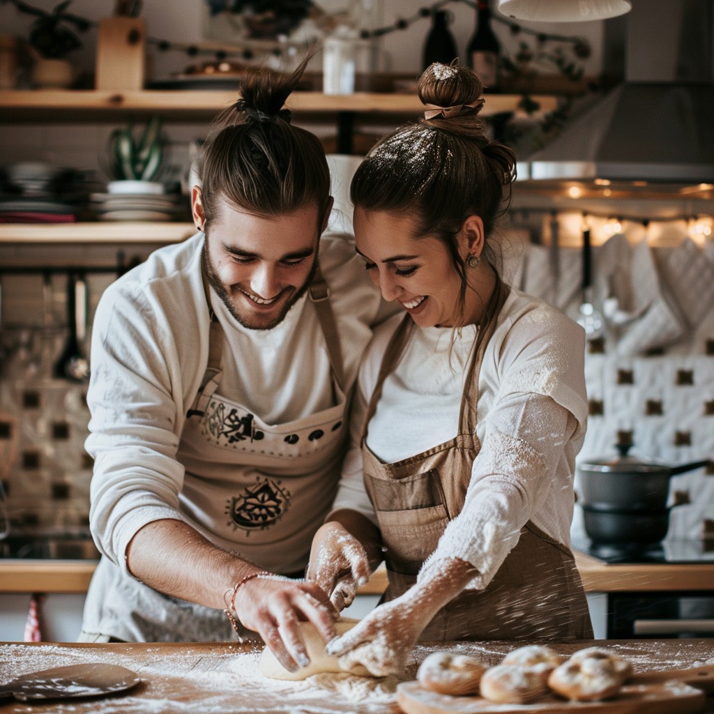 Free Couple Baking Together Photo - Couple, Kitchen, Baking | Download ...