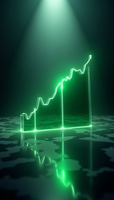 Free Glowing Success Metrics Image - Holographic, Graph, Futuristic ...