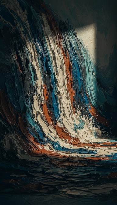 Free Cascading Paint Waves Photo - Abstract, Expressionism, Painting ...