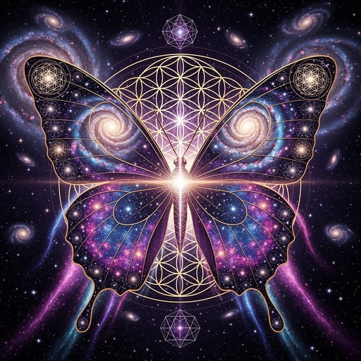 Geometric Patterns In Space Free Galactic Geometric Butterfly Image - Butterfly, Cosmic, Galaxy ...