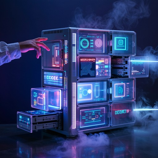 Free Neon Cabinet Interface Image | Download at StockCake