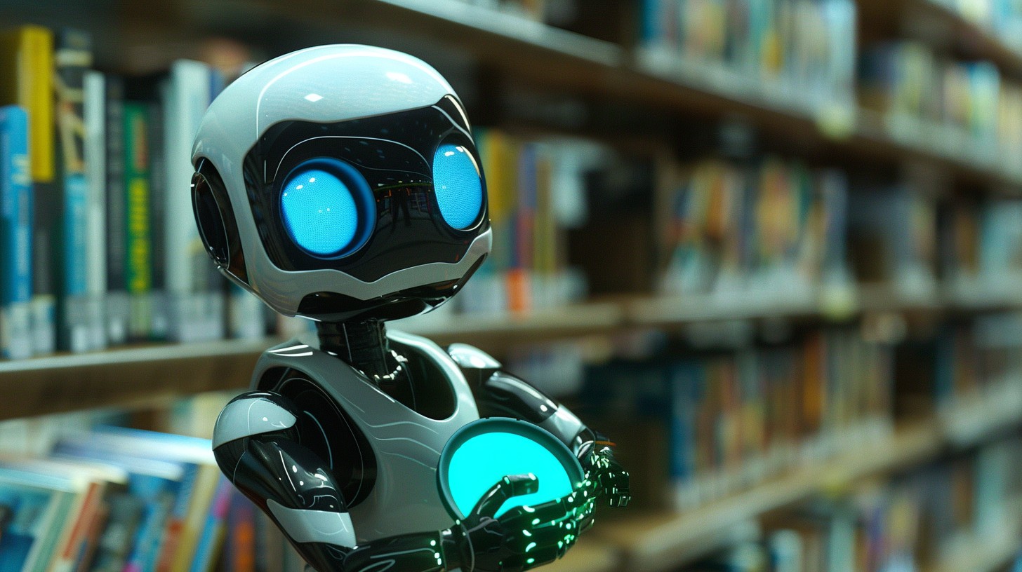 Robot World Library Free Robot in Library Image - Robot, Library, Technology | Download at ...
