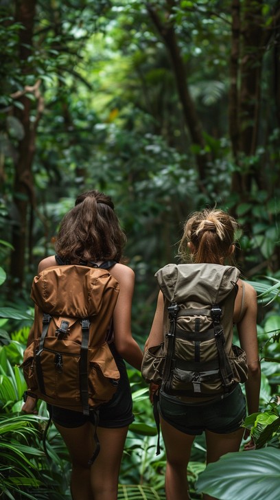 Two Explorers Adventure Free Jungle hiking adventure Image | Download at StockCake