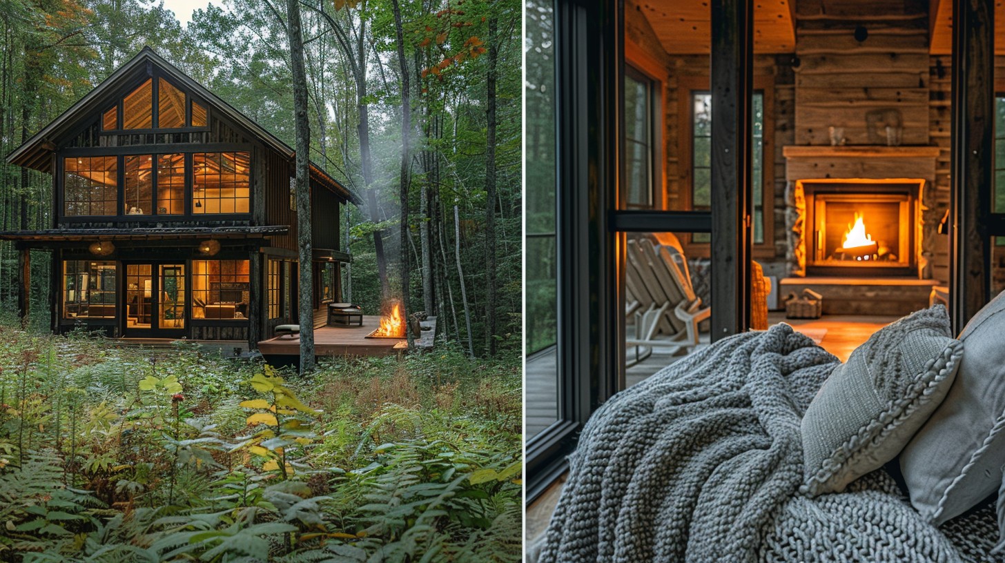 Free Cozy Cabin Retreat Image - Cabin, Forest, Fireplace | Download at ...