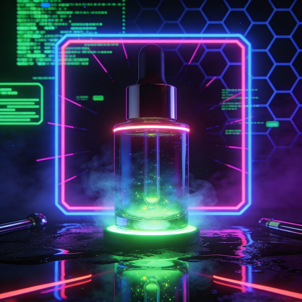 Pyropunk Cosmetics Free Cyberpunk Skincare Glow Image - Cyberpunk, Serum, Neon | Download ...