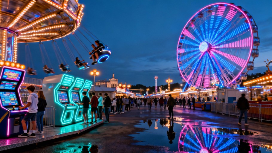 Free Nostalgic Carnival Night Image - Ferriswheel, Carnival, Fairground ...