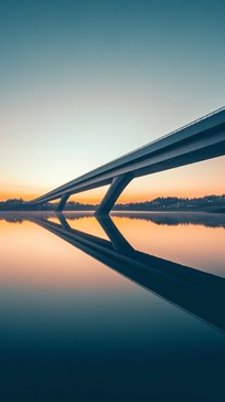 Free Sunset Bridge Reflection Image - Sunset, Bridge, Reflection ...