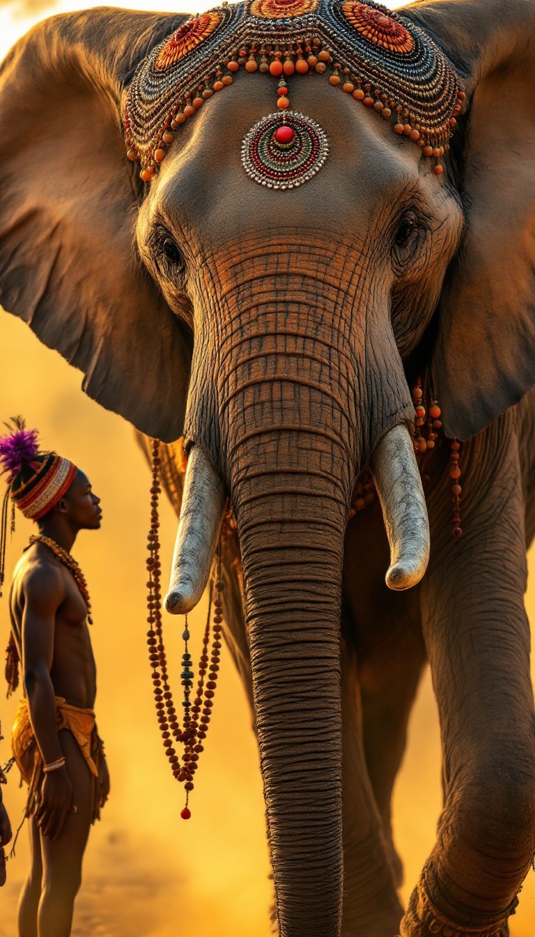 Elephant Welcome Ritual Free Decorated Sacred Elephant Image - Elephant, Tribal, Ceremonial ...