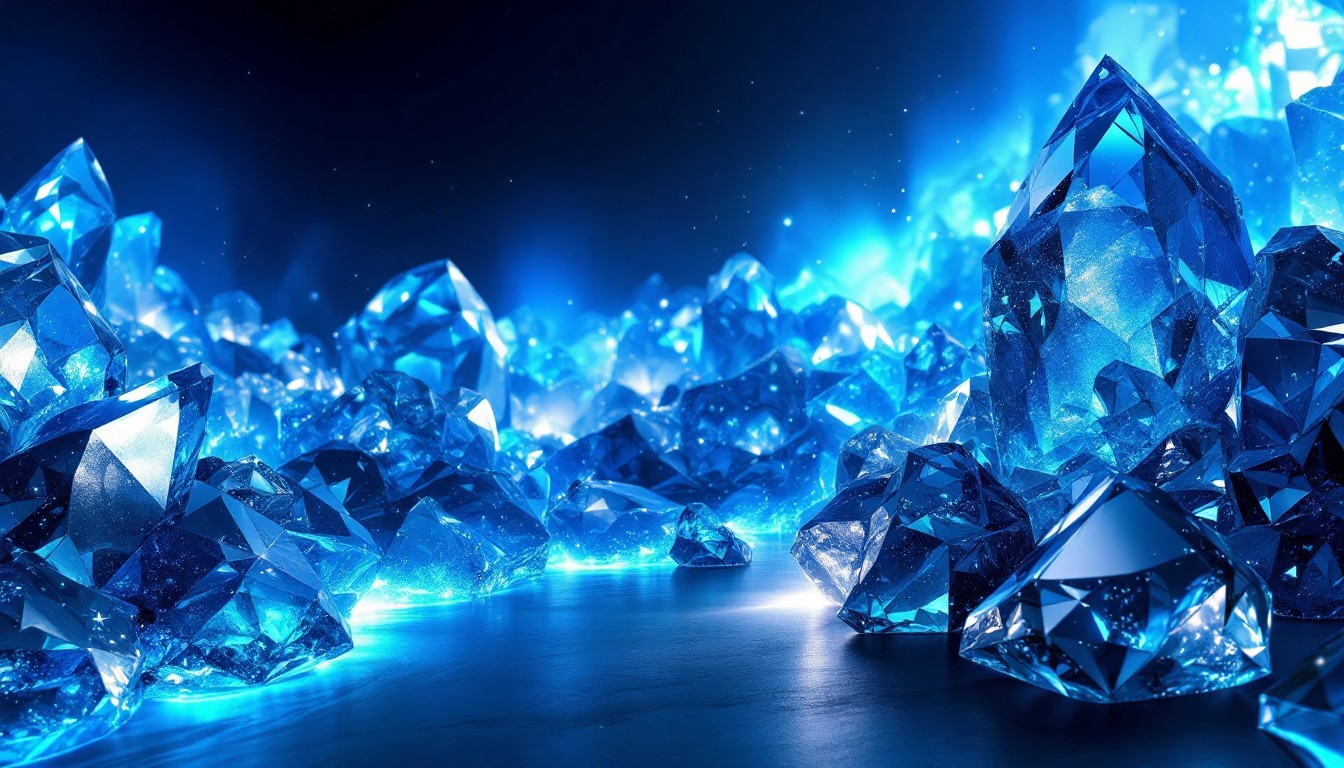 Free Glowing Blue Crystals Image - Crystals, Sapphire, Blue | Download ...
