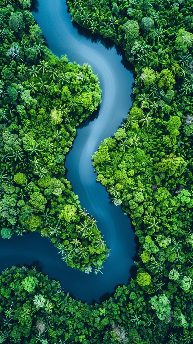 Free River Among Green Image - River, Green, Forest | Download at StockCake