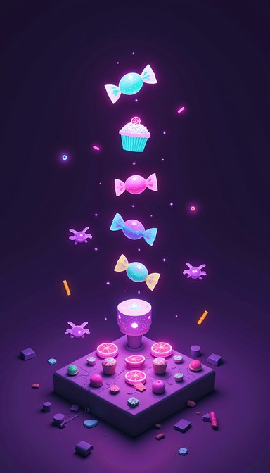 Free Floating Pixel Confections Image - Cyberpunk, Pixel, Confections ...