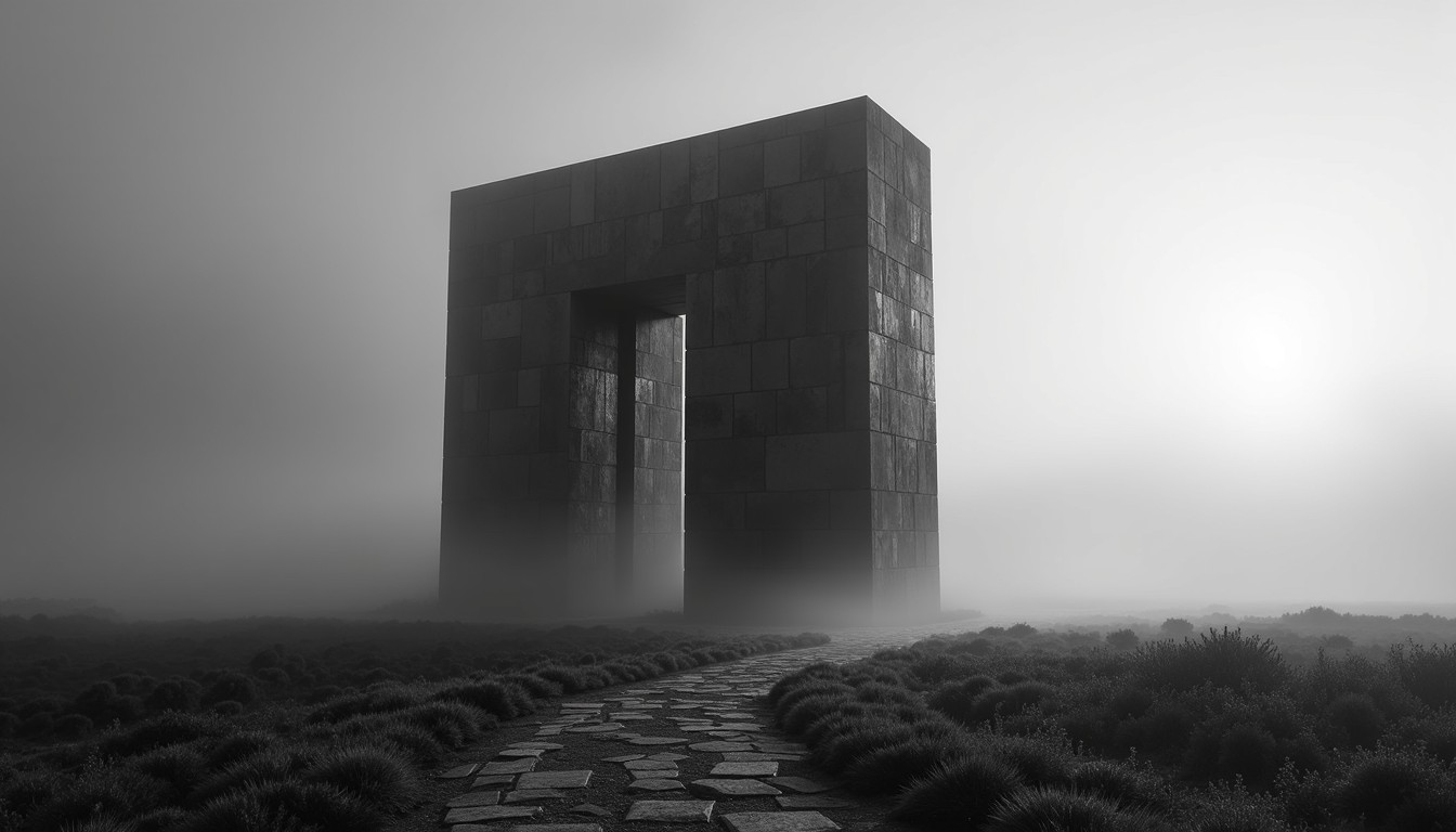 Free Monolith Through Mist Image - Monolith, Mysterious, Geometric ...