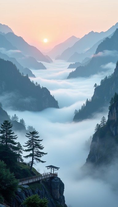 Free Misty Mountain Dawn Image - Sunrise, Mountains, Fog | Download at ...